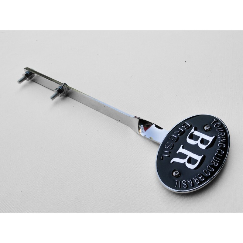 Emblema com Haste Touring Club do Brasil BR Brésil Preto e Prata Novo