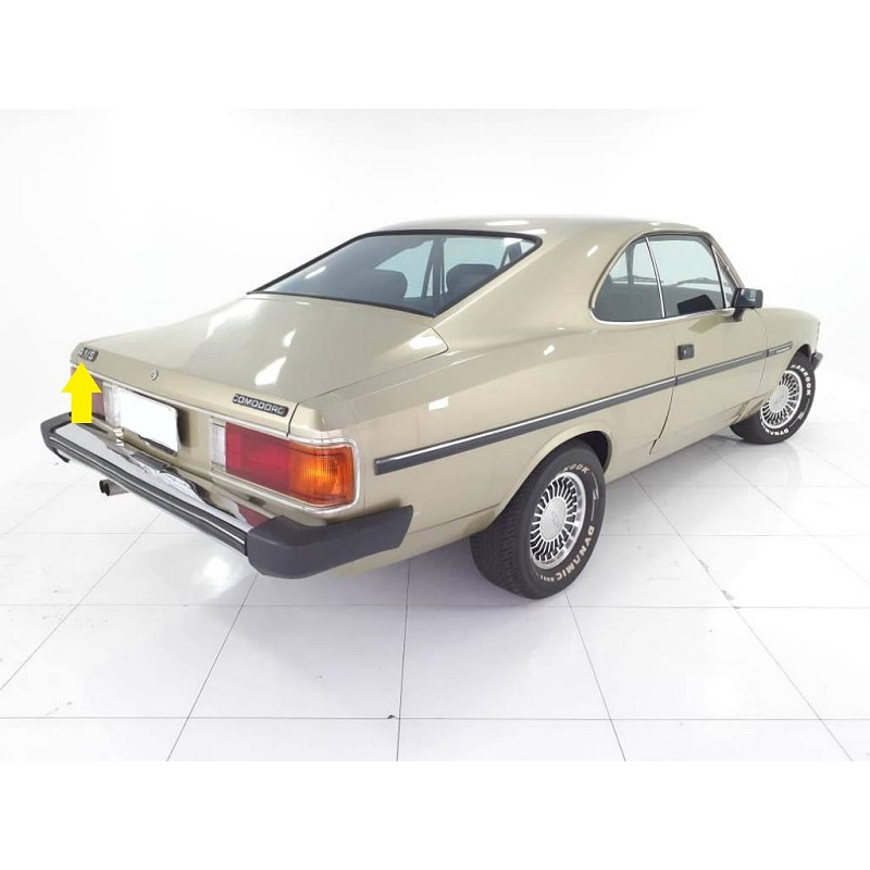 Emblema Traseiro 4.1 / S Opala e Caravan 1980 a 1990 Plástico Letra Prata