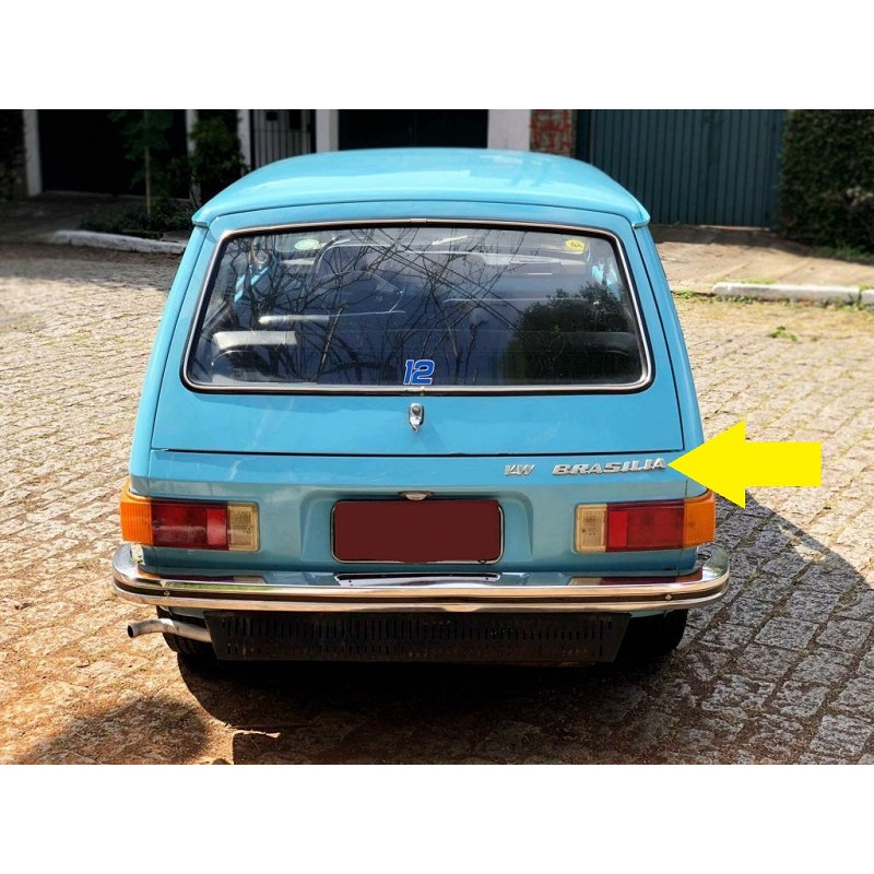 Emblema Traseiro Volkswagen Brasilia até 1978 Original Usado