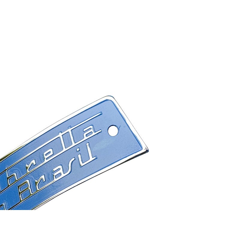 Emblema Lambretta Do Brasil Atrás do Banco em Metal Novo - Unitário