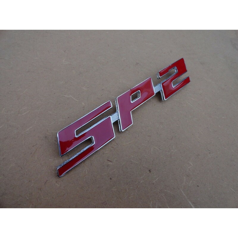 Emblema Vw Sp2 Novo Cromado Letras Vermelhas Em Metal