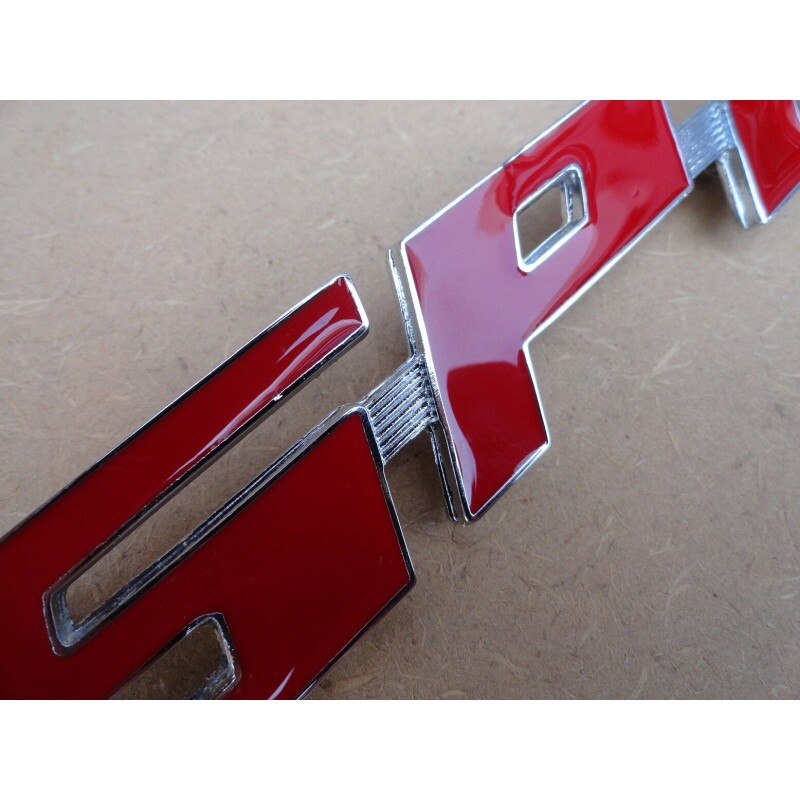 Emblema Vw Sp2 Novo Cromado Letras Vermelhas Em Metal