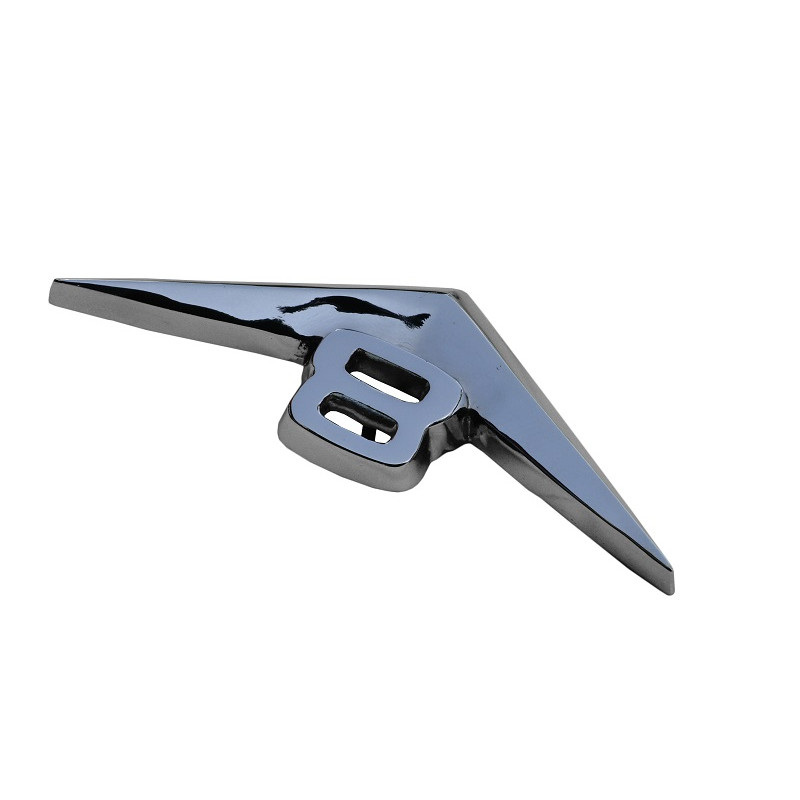 Emblema V8 Grade Dianteira Ford F-100 1956 a 1961 Novo Cromado