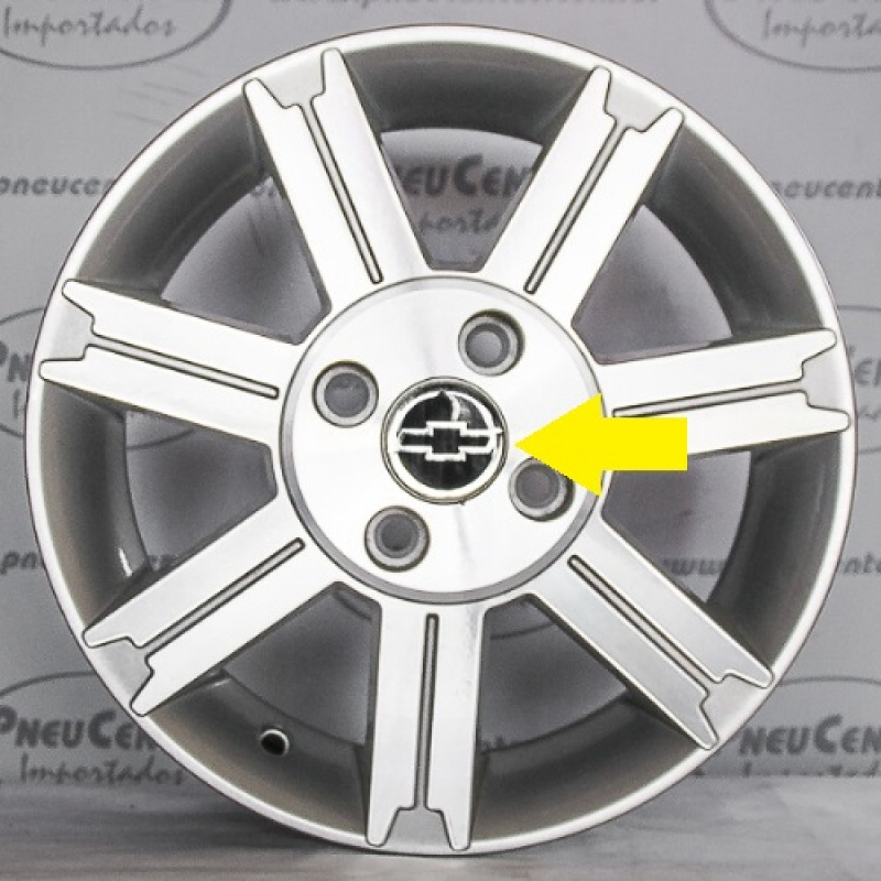 Emblema Calota Adesivo Chevrolet Resinado 48mm - Jogo