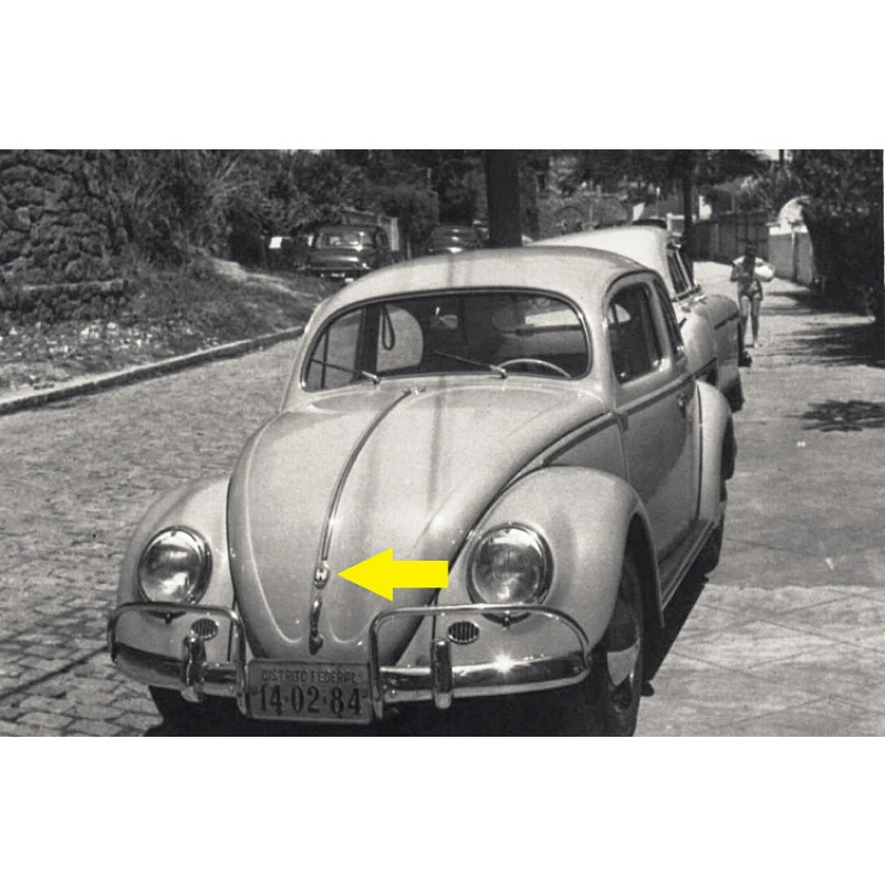 Emblema Brasão Capô com Moldura Paulistarum Roxo Fusca até 1966