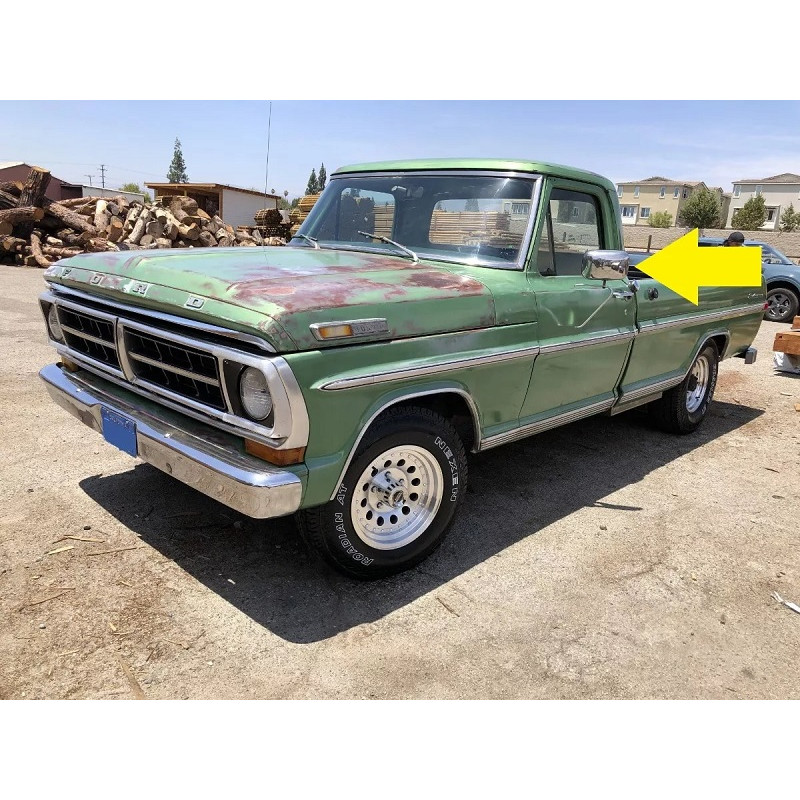 Retrovisor Externo Americano F-100 F-1000 F-350 F-600 1972 a 1992 Polido - Par