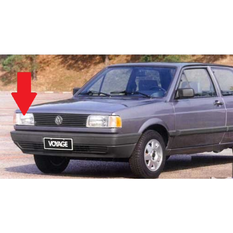 Farol  Dianteiro Direito Gol Voyage 91 à 96 Lente Vidro