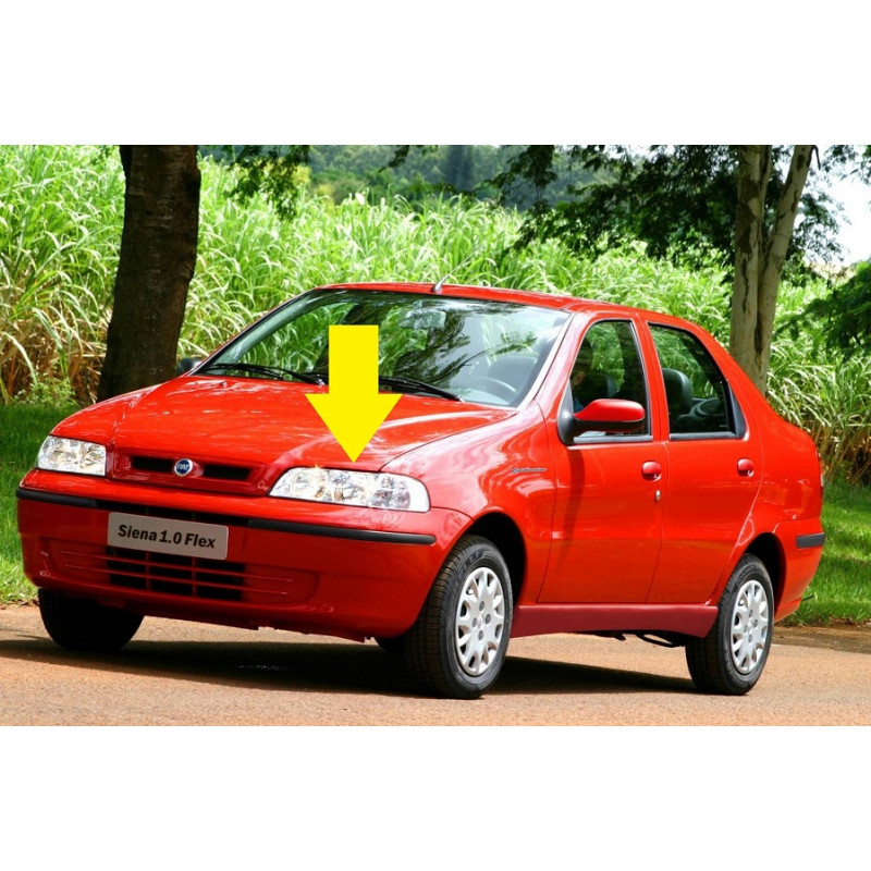Farol Esquerdo Fiat Palio Siena Strada G2 2001 a 2003 Carcaça Preta Novo