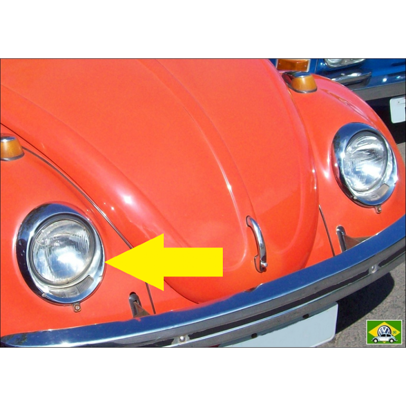 Farol Tremendão Fusca até 73 em Metal Usado Com Detalhes Unitário 