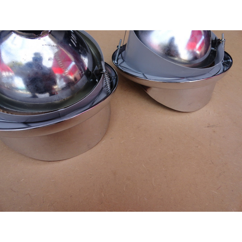 Farol Dianteiro com Aba Fusca 1963 a 1972 Olho Sapo/Boi - Par