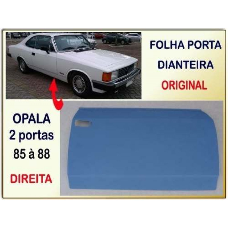 Folha Porta Dianteira Opala 2 Portas 85 à 88 Direito