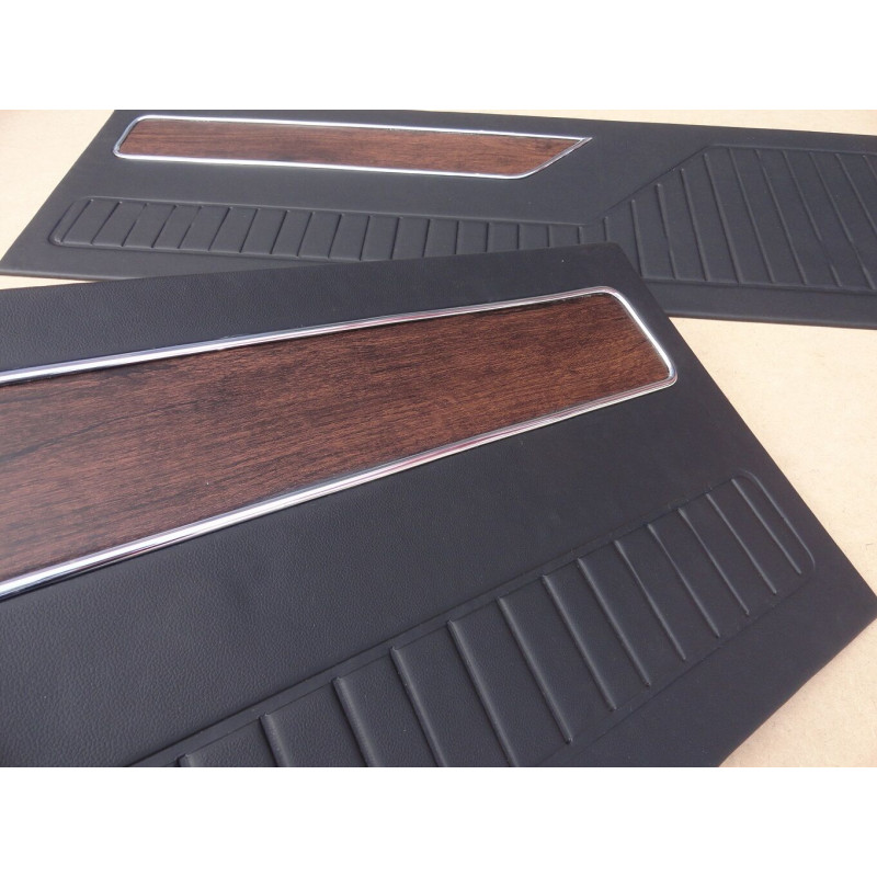 Forro de Porta Corcel II 1978 à 1981 Preto c/ Jacarandá - Par