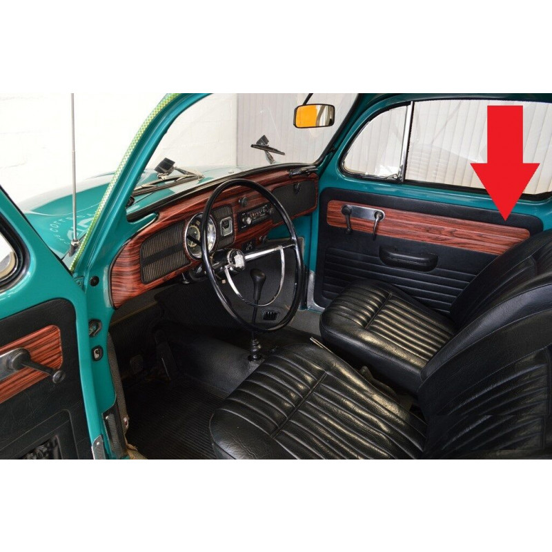 Forro de Porta Fusca 70 à 73 Preto com Jacarandá - Jogo