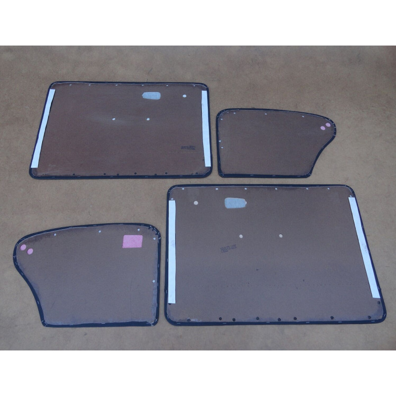 Forro Porta Luxo Fusca Itamar Preto com Tecido - Jogo