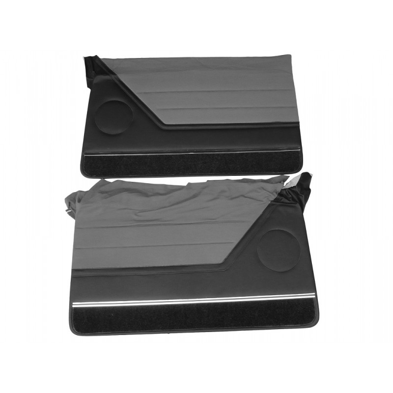 Forro de Porta Caravan 1981 a 1984 Cinza Grafite com Carpet Tecido e Friso - Jogo