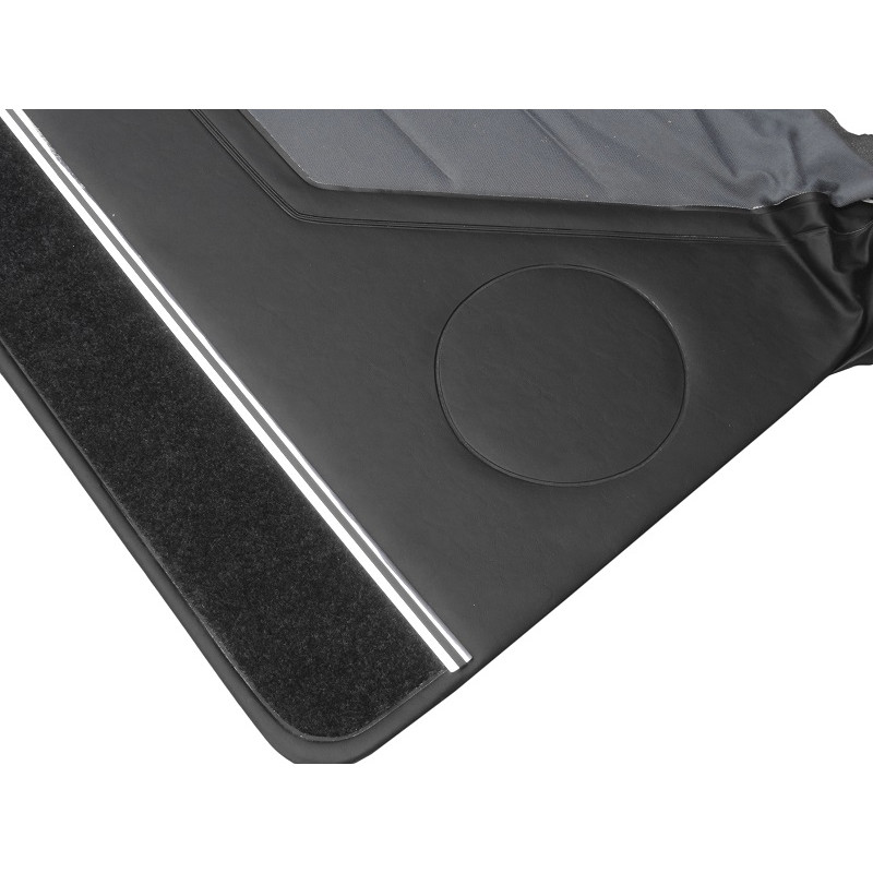 Forro de Porta Caravan 1981 a 1984 Cinza Grafite com Carpet Tecido e Friso - Jogo