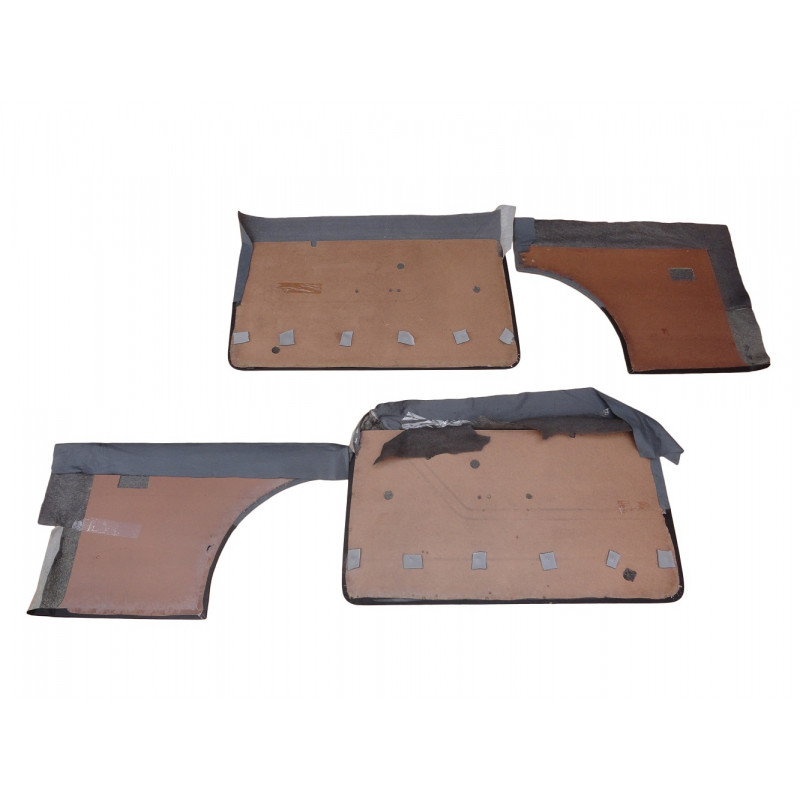 Forro de Porta Caravan 1981 a 1984 Cinza Grafite com Carpet Tecido e Friso - Jogo