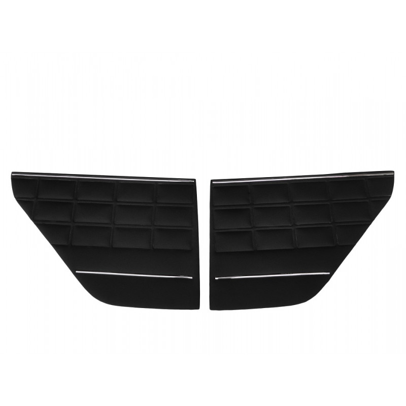 Forro Porta Corcel I 1971 e 1972 2 Portas Quadriculado Preto com Friso - Jogo 04 Peças