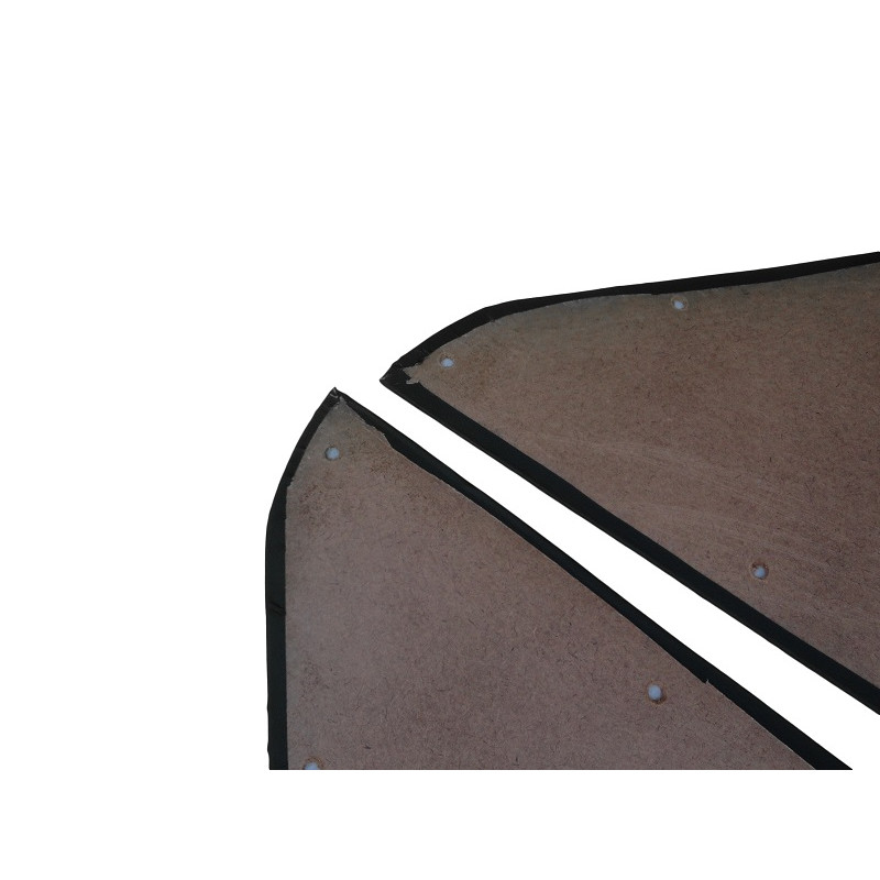 Forro Porta Corcel I 1971 e 1972 2 Portas Quadriculado Preto com Friso - Jogo 04 Peças