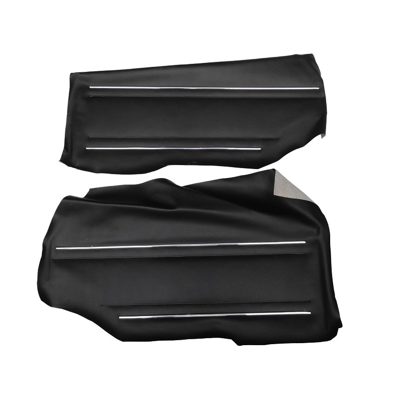 Forro de Porta Opala 1972 Coupe 2 Portas Preto com Friso Cromado - Jogo