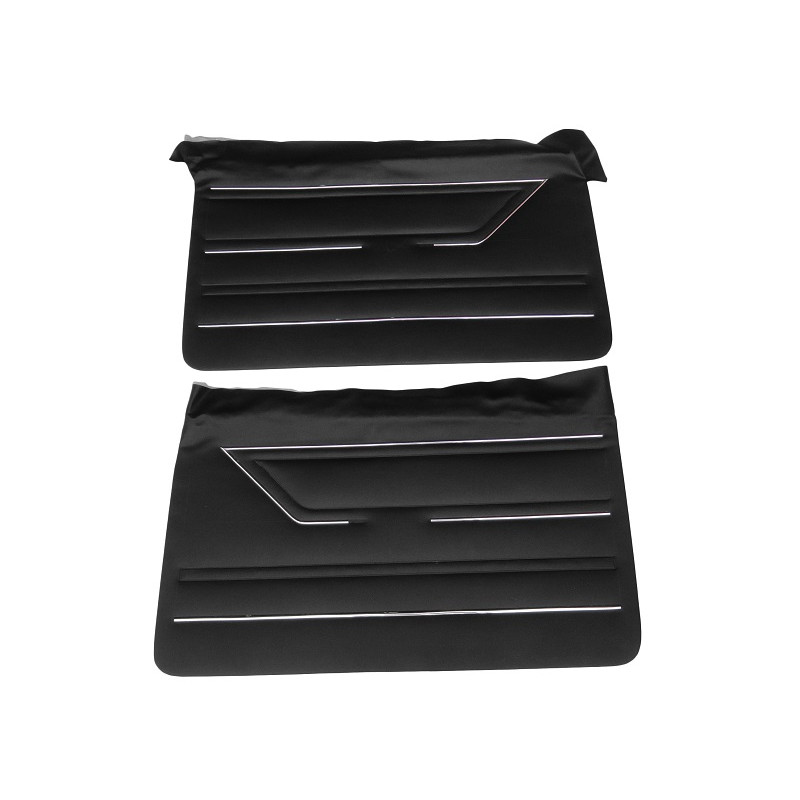 Forro de Porta Opala 1972 Coupe 2 Portas Preto com Friso Cromado - Jogo