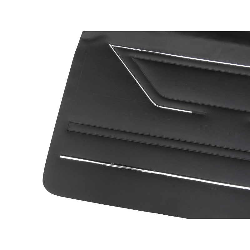 Forro de Porta Opala 1972 Coupe 2 Portas Preto com Friso Cromado - Jogo