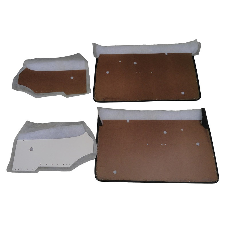 Forro de Porta Opala 1972 Coupe 2 Portas Preto com Friso Cromado - Jogo