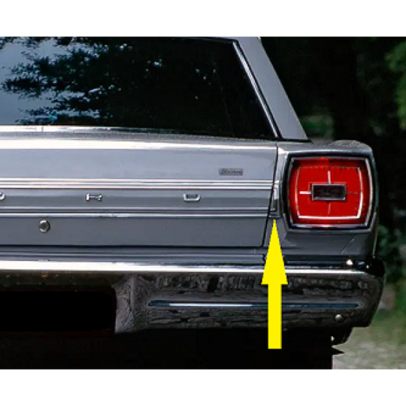 Friso Acabamento Canto Painel Traseiro Galaxie 67 e 68