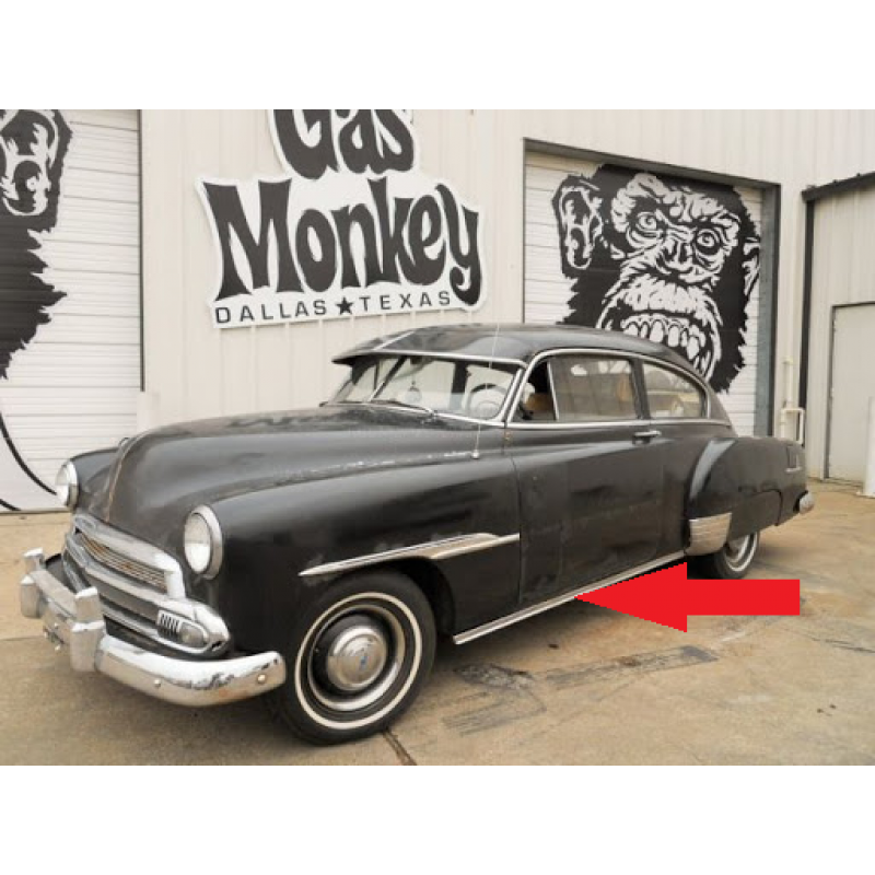 Friso Caixa de Ar Chevrolet 49 à 52 Bel Air Fleetline Styleline Coupe e Sedan Par