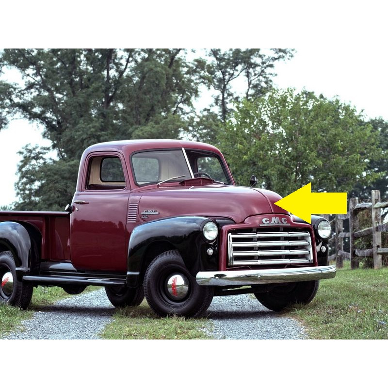 Friso do Capô GMC 100 1947 a 1954 Alumínio Polido