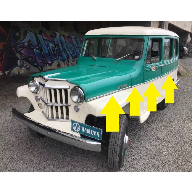 Friso Contorno Lateral Rural Americana (Bicudinha) 1950 a 1959 - Jogo