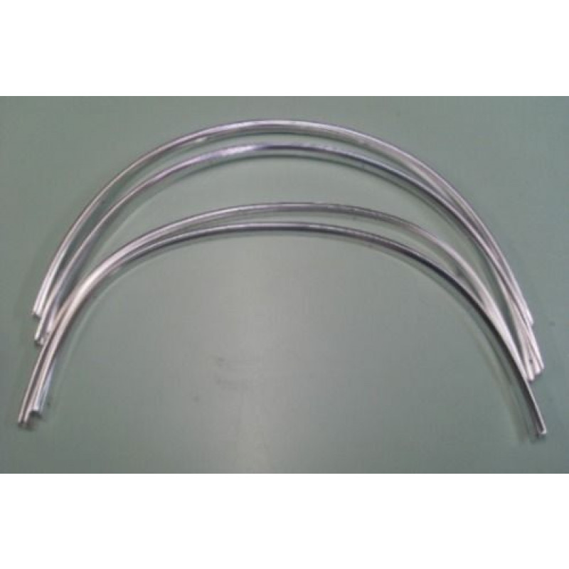 Friso Contorno Paralama + Caixa de Ar + Mata Juntas Opala Caravan Alumínio Polido – Jogo