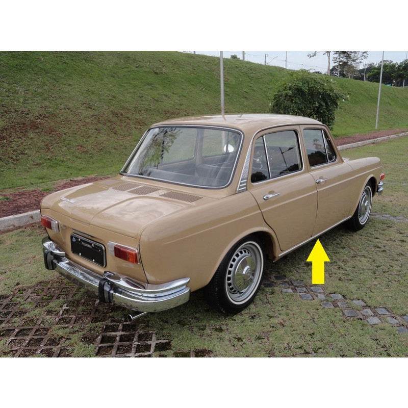 Friso Estribo Caixa Ar VW 1600 Zé do Caixão com Grampos - Par