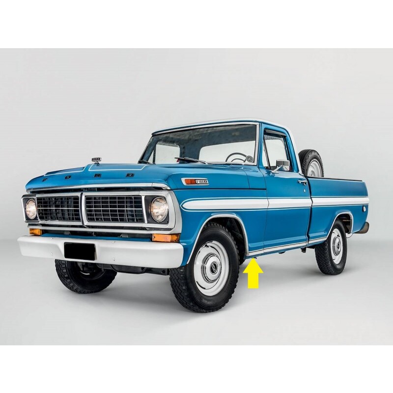 Friso Inferior do Paralama Esquerdo Original 72 em Diante