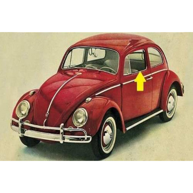 Friso Janela Externo com Pestana Esquerdo e Direito Fusca - Par