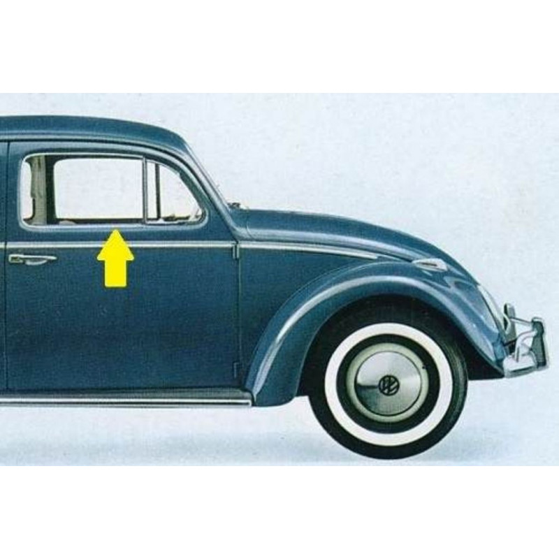 Friso Janela Externo com Pestana Esquerdo e Direito Fusca - Par