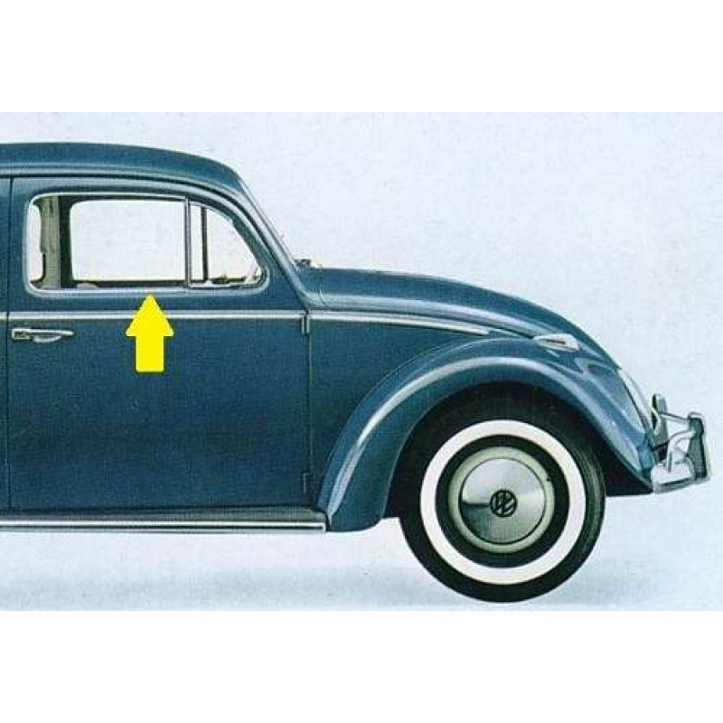 Friso Janela Externo com Pestana Fusca Cromado Direito