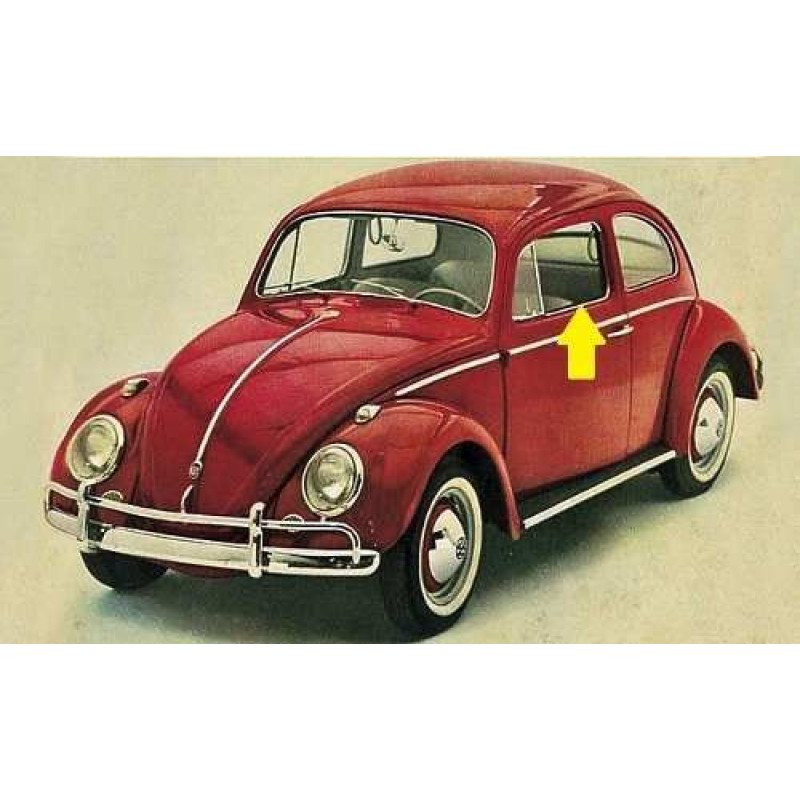 Friso Janela Externo com Pestana Fusca Cromado Esquerdo