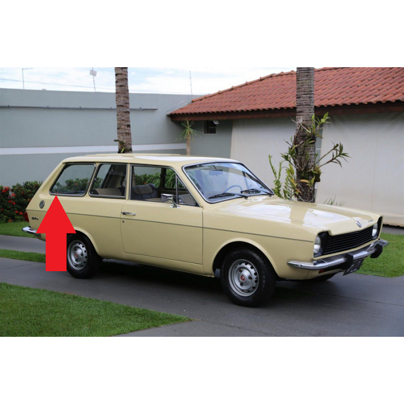 Friso da Janela Lateral Traseira Fixa Belina até 77 Original Usado Par