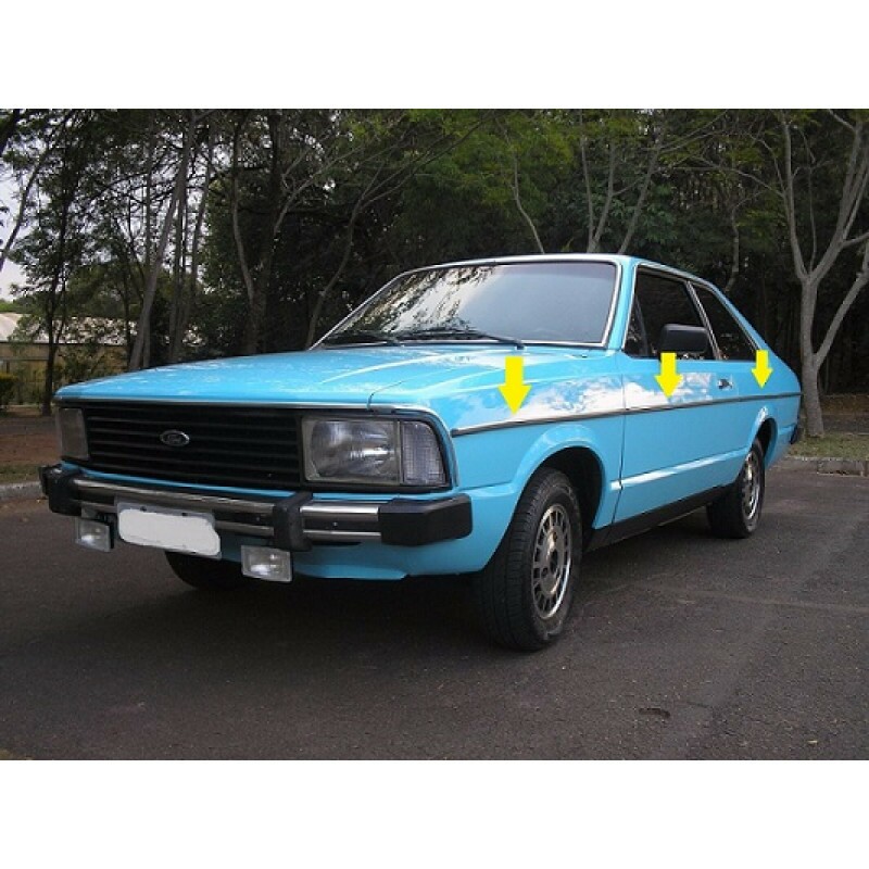 Friso Lateral Ford Corcel II Belina II Com 50 Grampos - Jogo