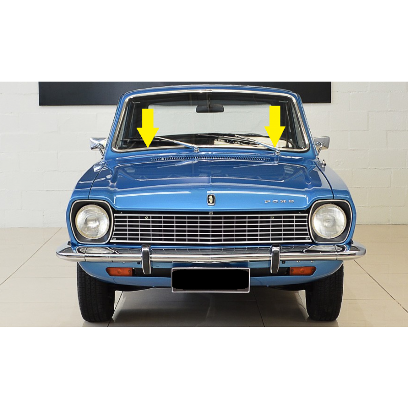 Friso Parabrisa Lado Esquerdo Corcel Belina até 77 Inox Original Usado