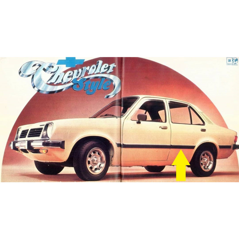 Friso Porta Traseira Esquerda Chevrolet Chevette 4 Portas 1980 1981 Novo
