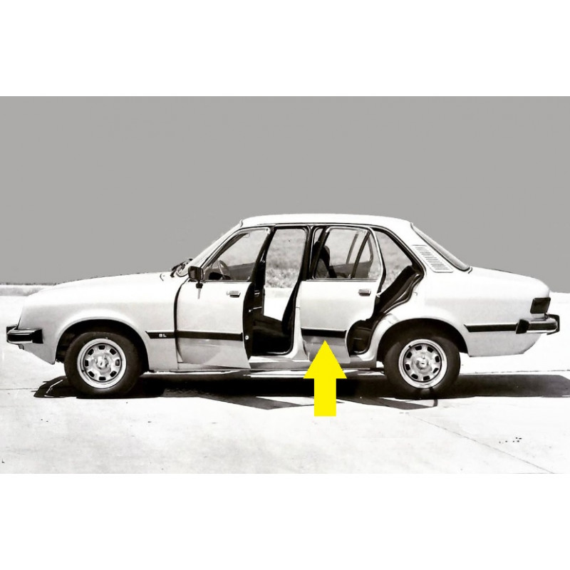 Friso Porta Traseira Esquerda Chevrolet Chevette 4 Portas 1980 1981 Novo