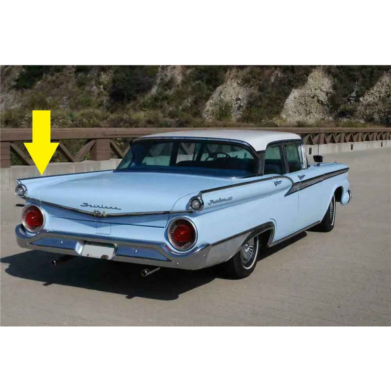 Friso Superior Lateral Traseira Ford Fairlane 1959 4 Portas Original Usado