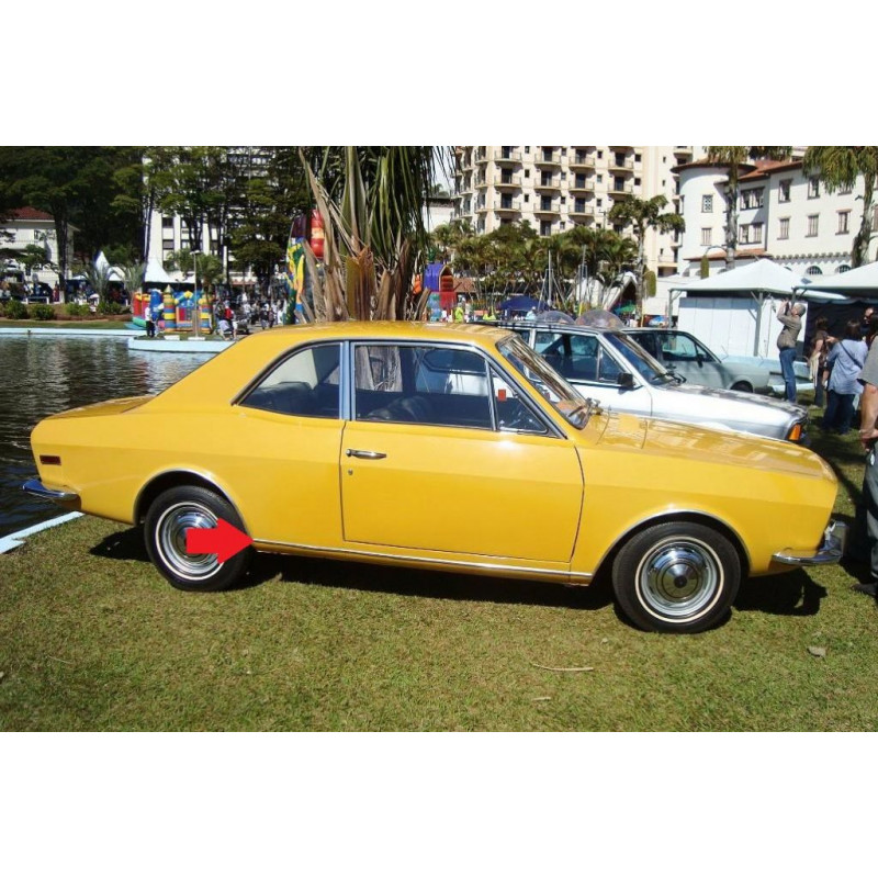 Friso Caixa de Ar Corcel I 2 Portas 71 à 72 em Alumínio Polido - Par