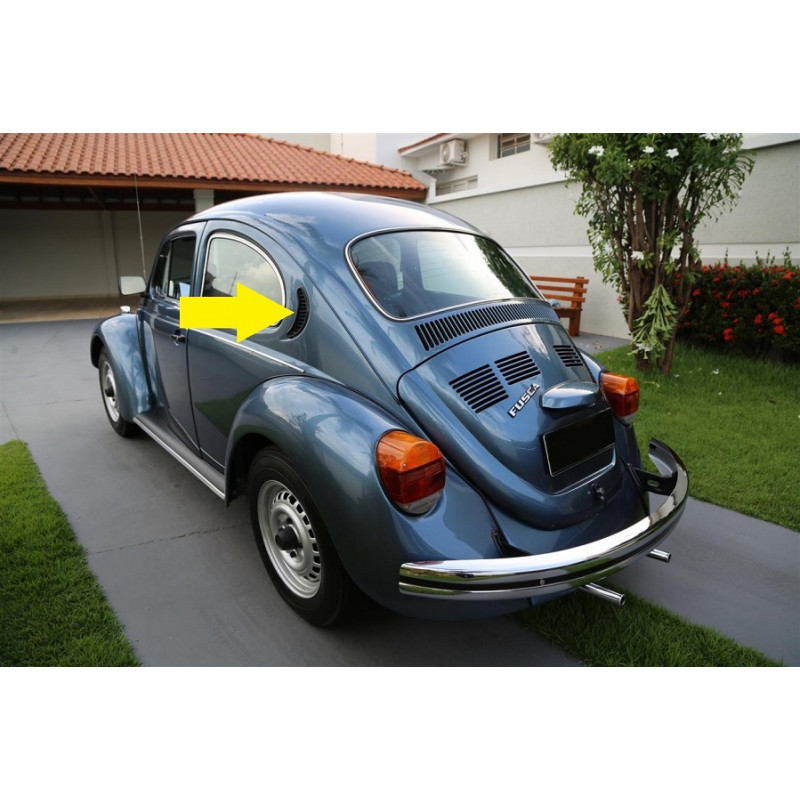 Grade Ar Lateral Meia Lua Sorriso Esquerdo Fusca 1974 em Diante Original Novo