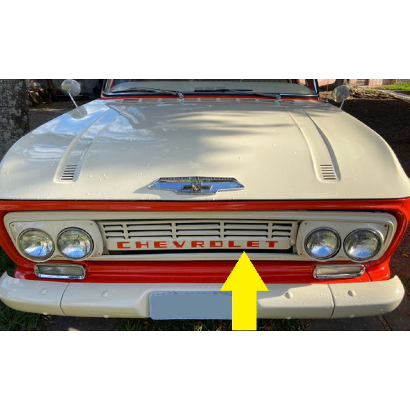 Grade interna do Centro Moldura Chevrolet da C-14 C-15 64 à 66 Nova