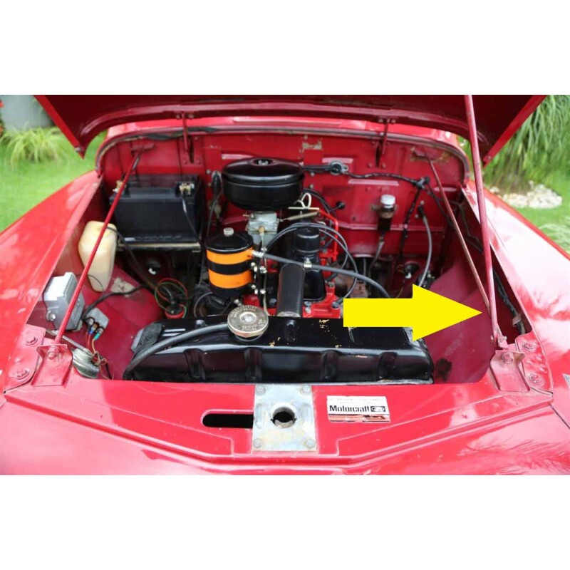Suporte Haste Segurar Capô Willys Ford Rural F-75 Original Usado