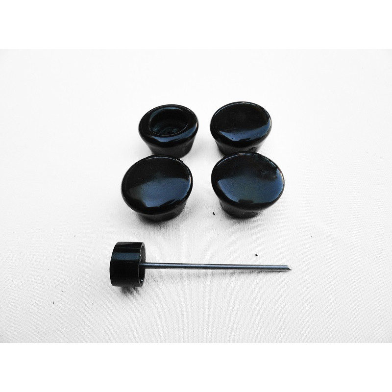 Botão Painel Luzes Afogador Limpador Esguicho Fusca 70 à 73 Preto Jogo