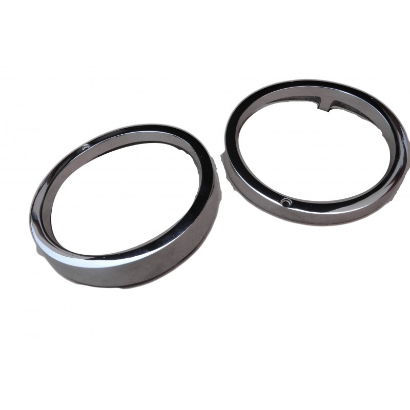 Aro Moldura Farol F-100 F-350 F-600 65 à 68 Cromado Novo Jogo 